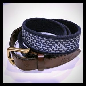 Vineyard Vines Whale Canvas Club Belt